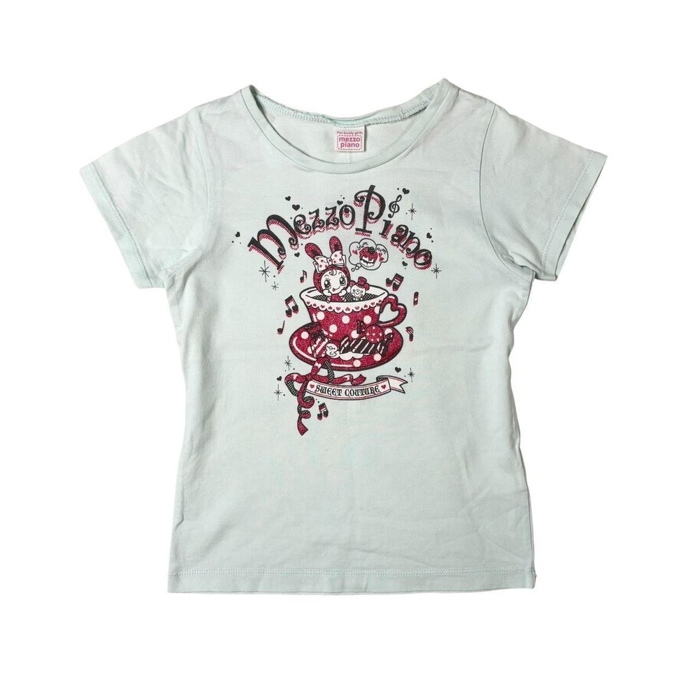 Mezzo Piano teacup graphic baby tee
